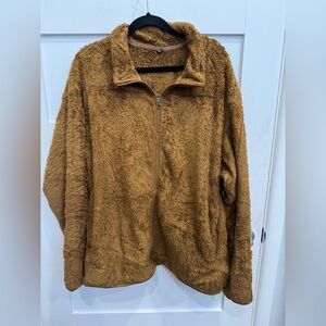 Uniqlo Tan Fleece Jacket